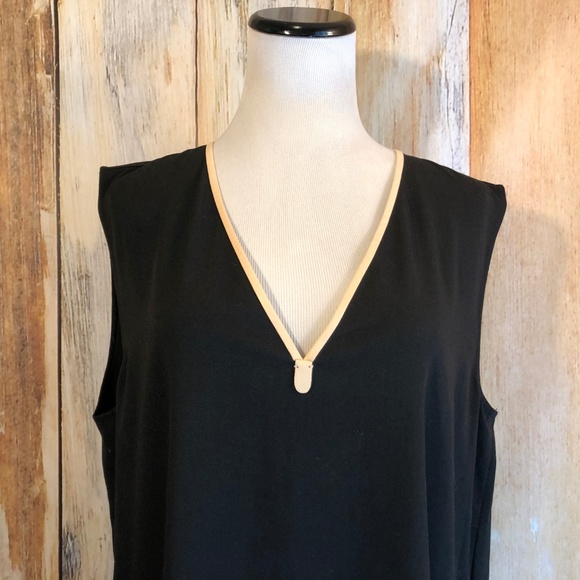 Coach Black Vachetta Sleeveless Shift Dress L NWT! - Picture 3 of 6